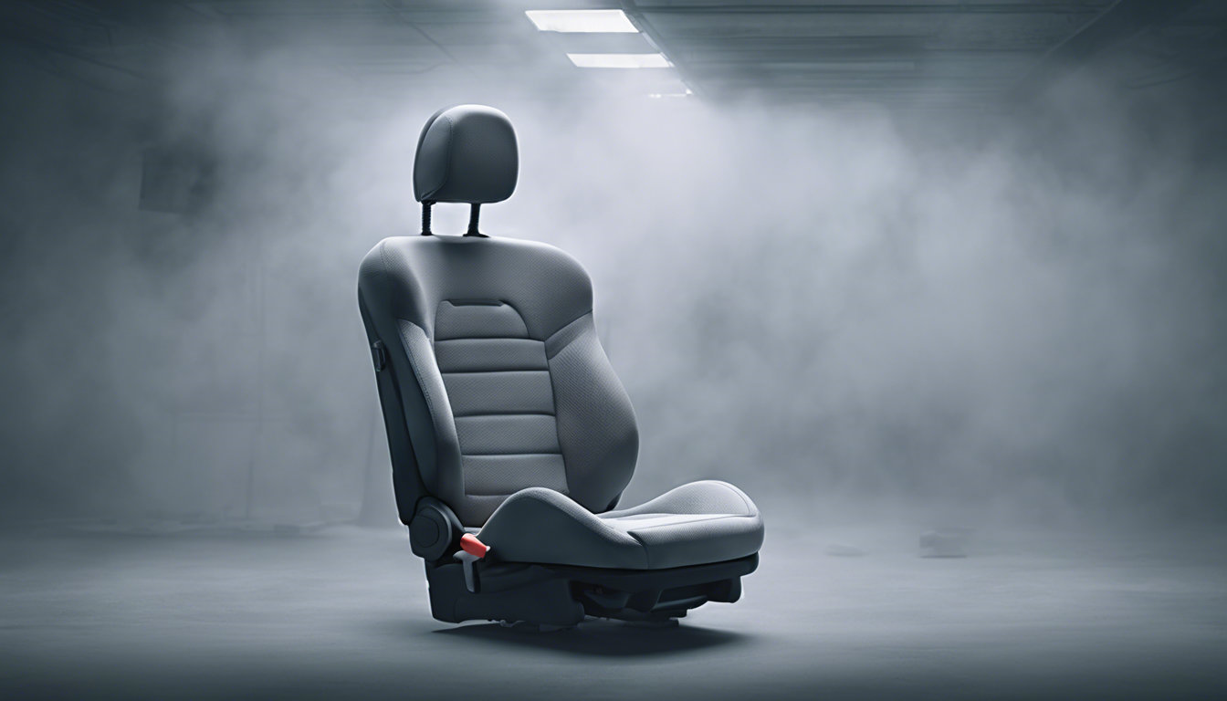 A 3d render of the seat of a Formula 1 car.
